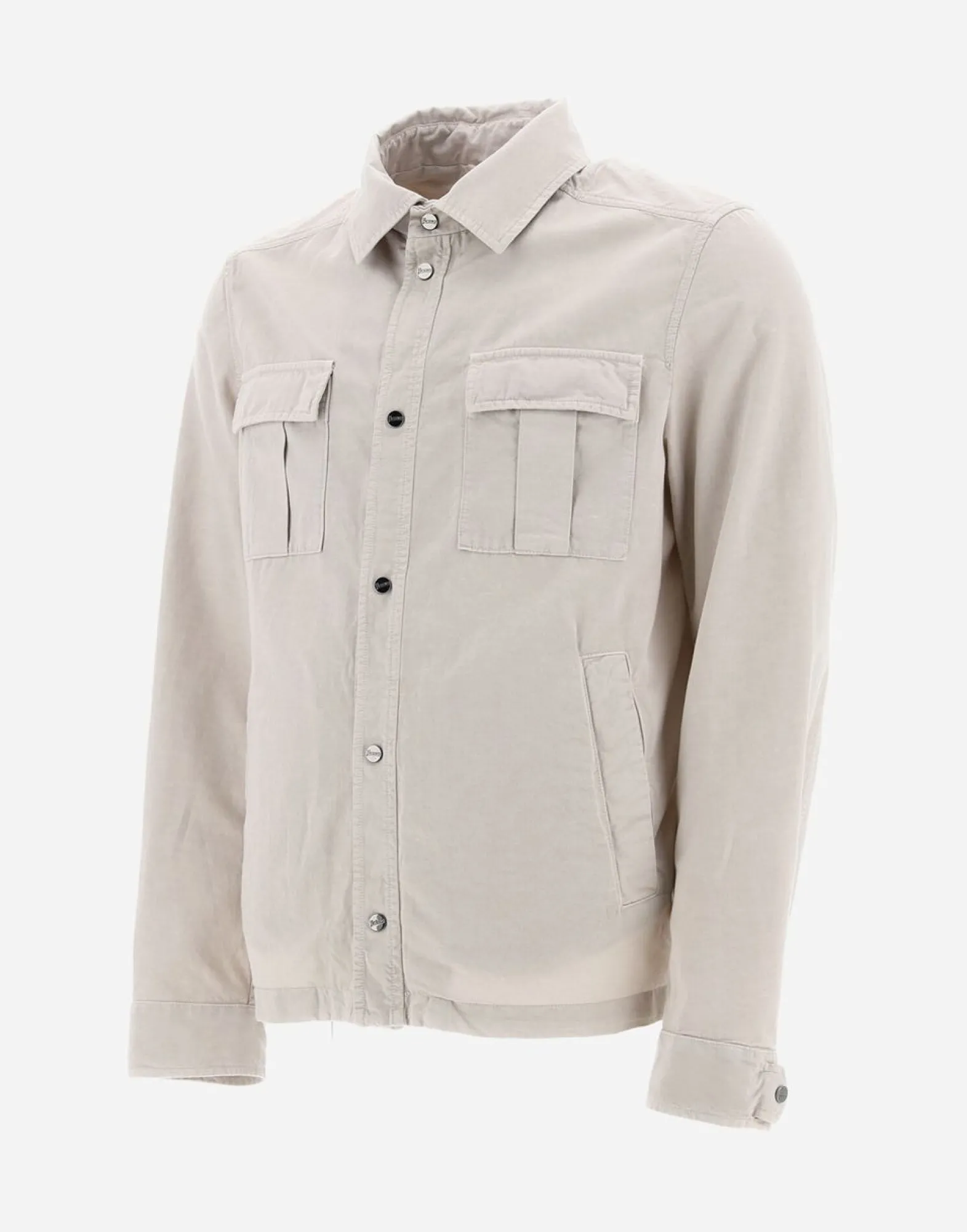 Herno Garment-Dyed Linen & Cotton Shirt