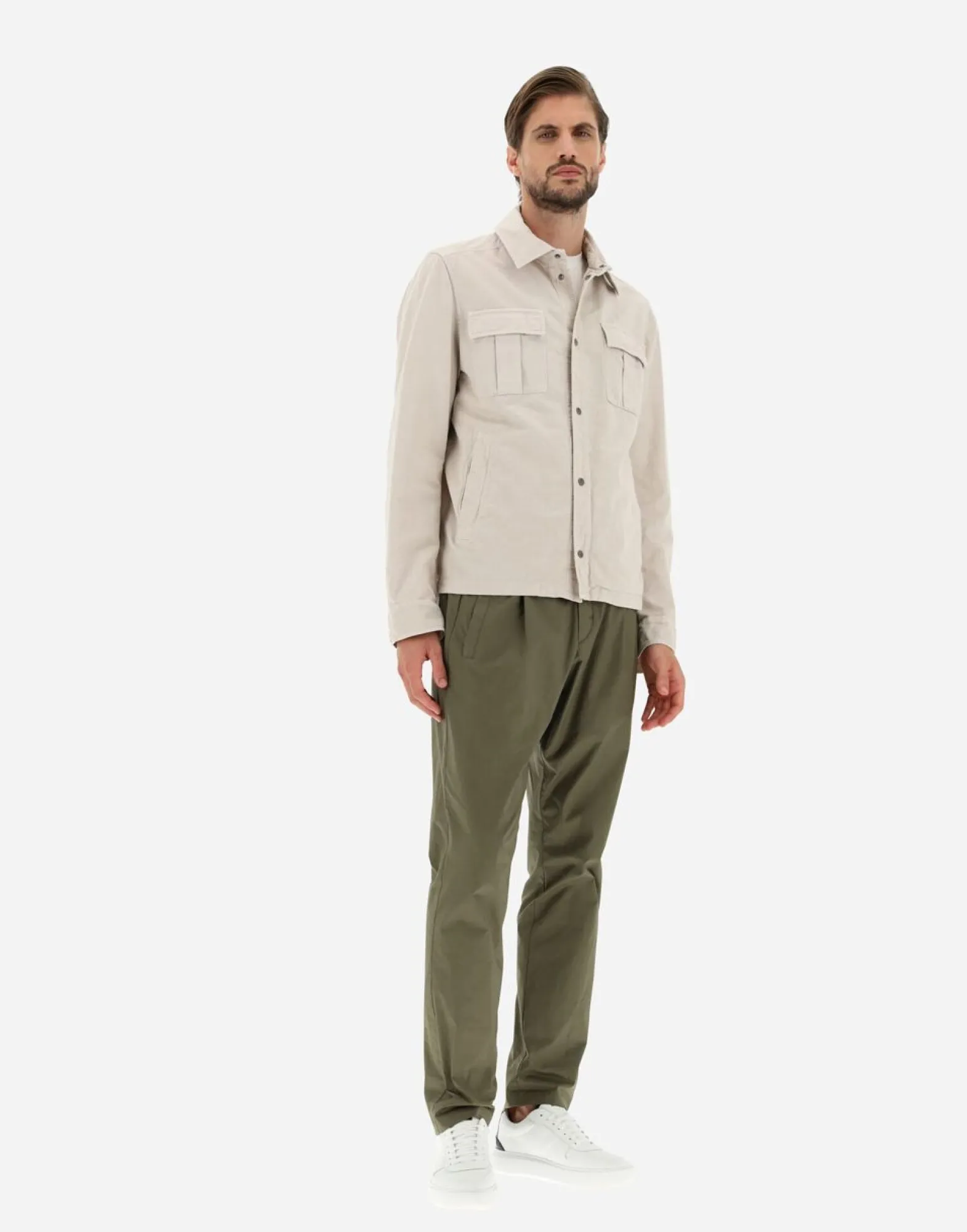Herno Garment-Dyed Linen & Cotton Shirt