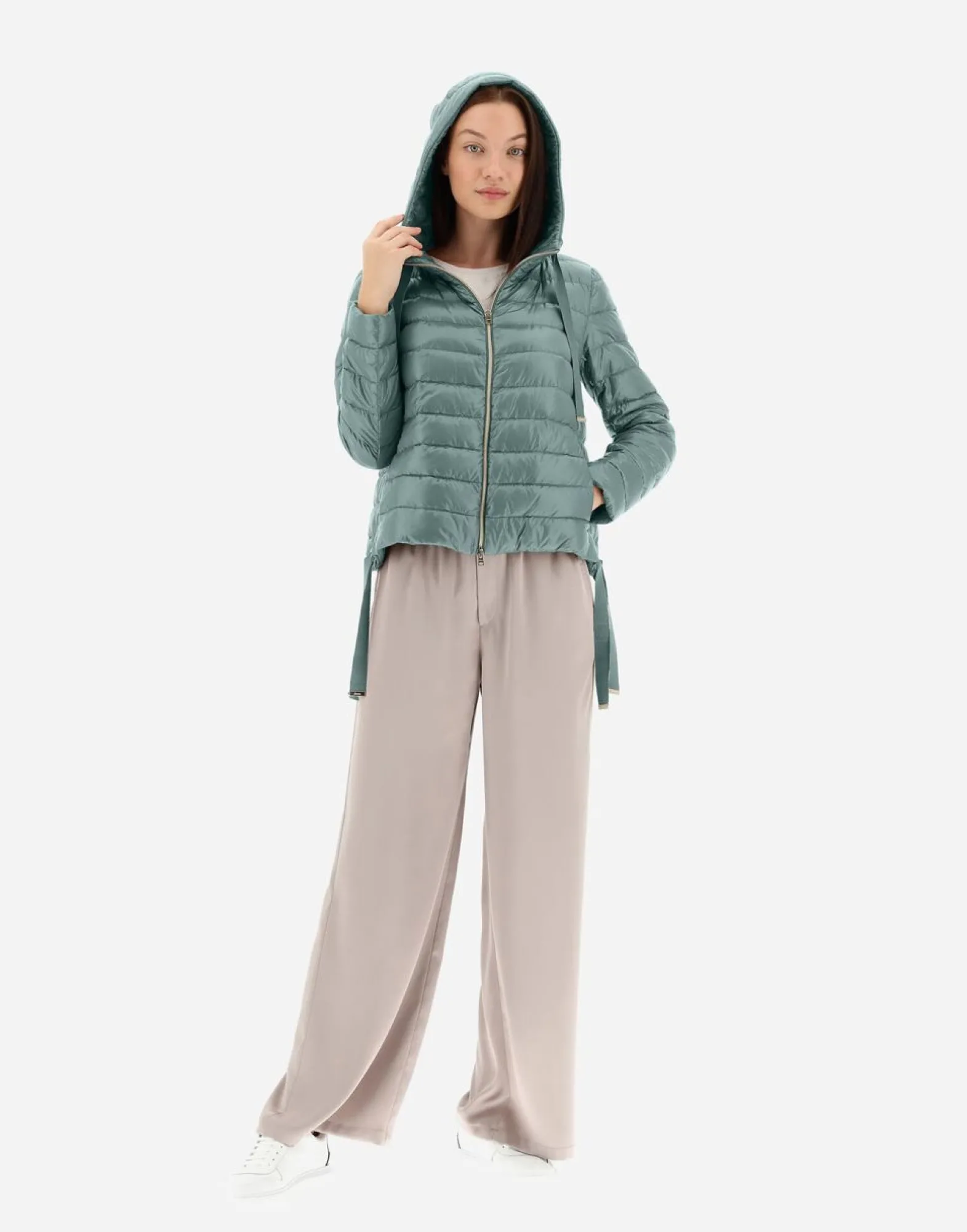 Herno Hooded Bomber Jacket In Nylon Ultralight