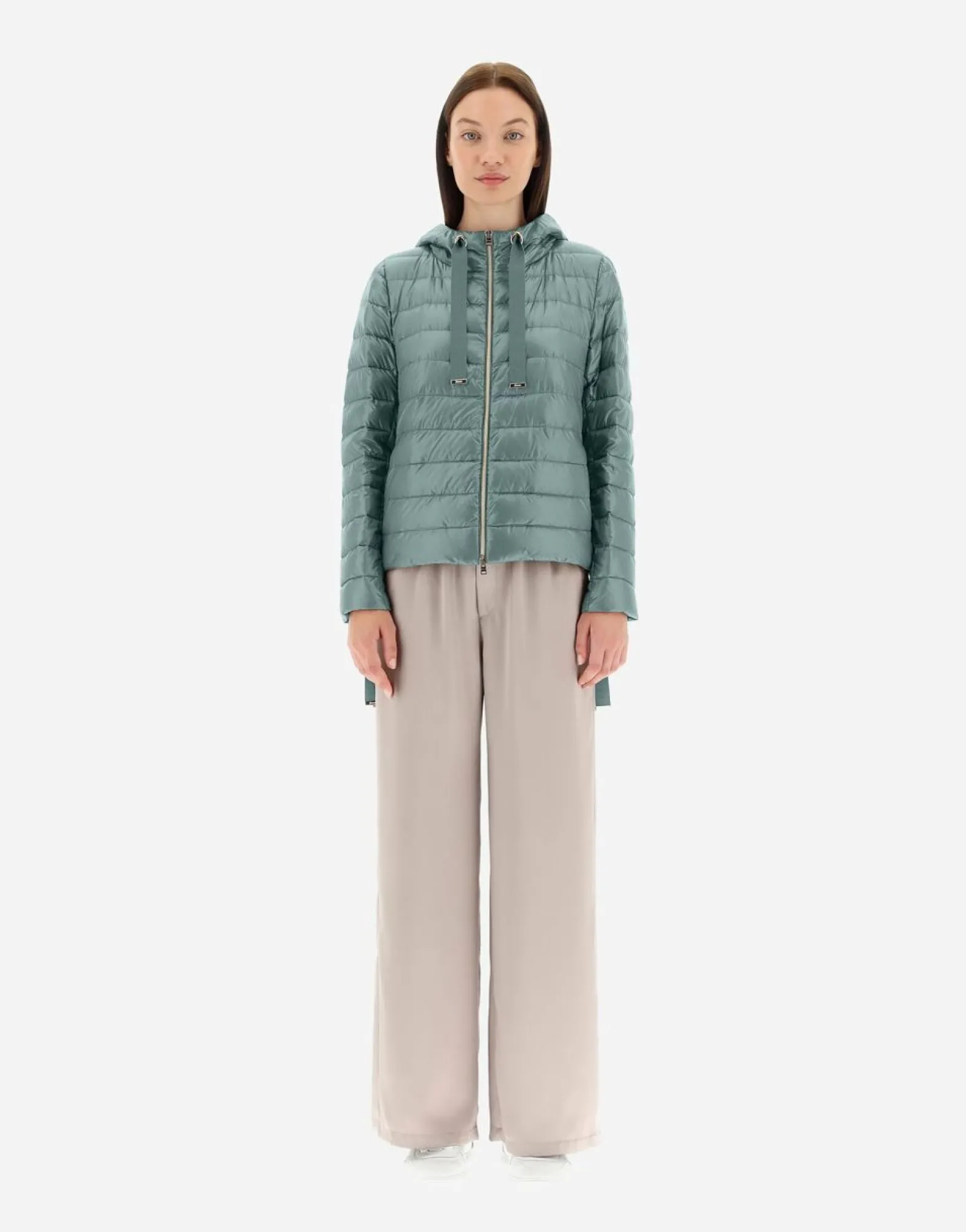 Herno Hooded Bomber Jacket In Nylon Ultralight