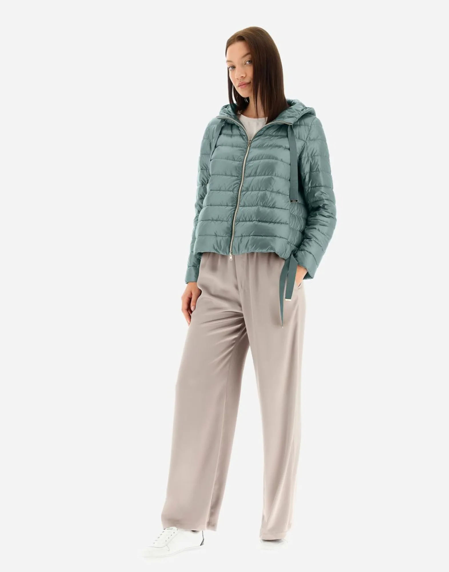 Herno Hooded Bomber Jacket In Nylon Ultralight