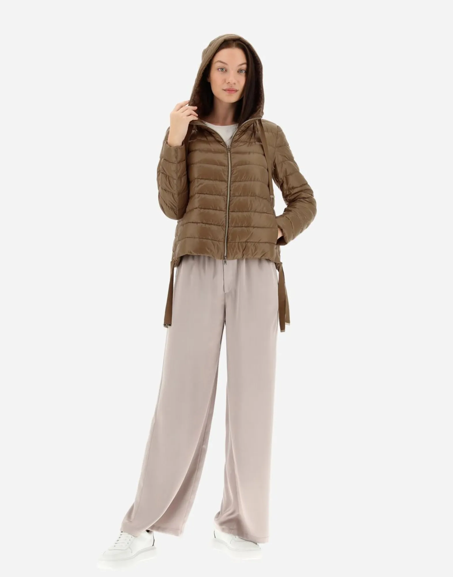 Herno Hooded Bomber Jacket In Nylon Ultralight