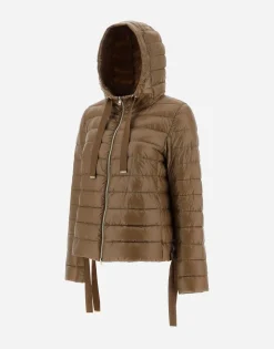 Herno Hooded Bomber Jacket In Nylon Ultralight