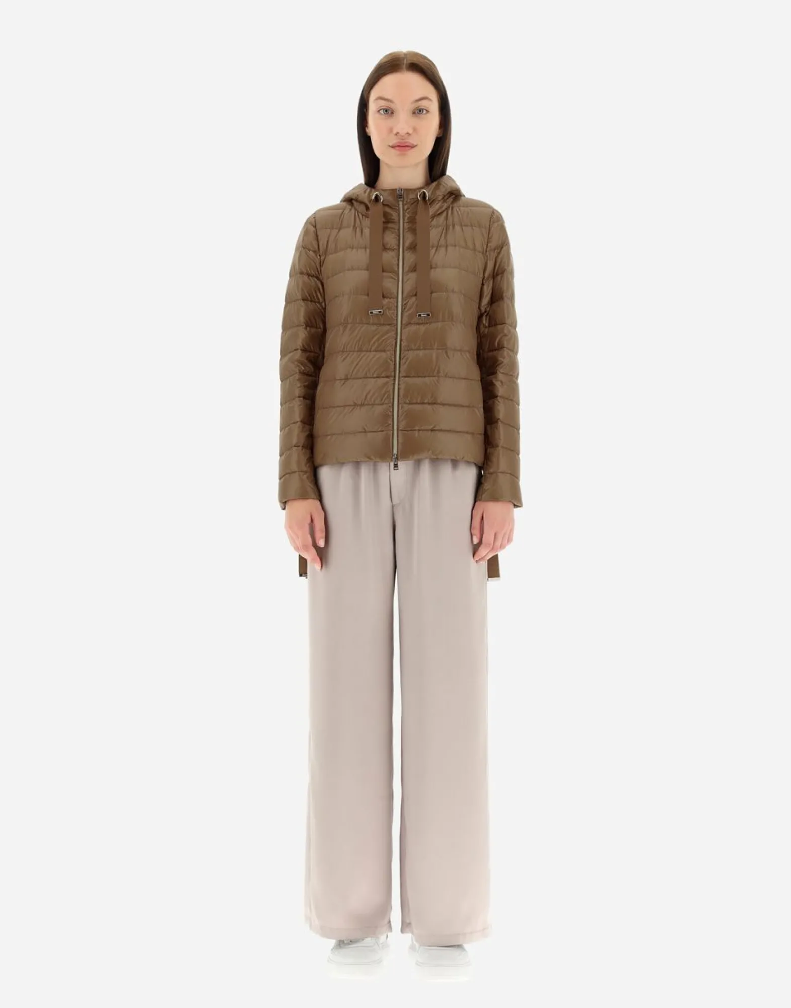 Herno Hooded Bomber Jacket In Nylon Ultralight