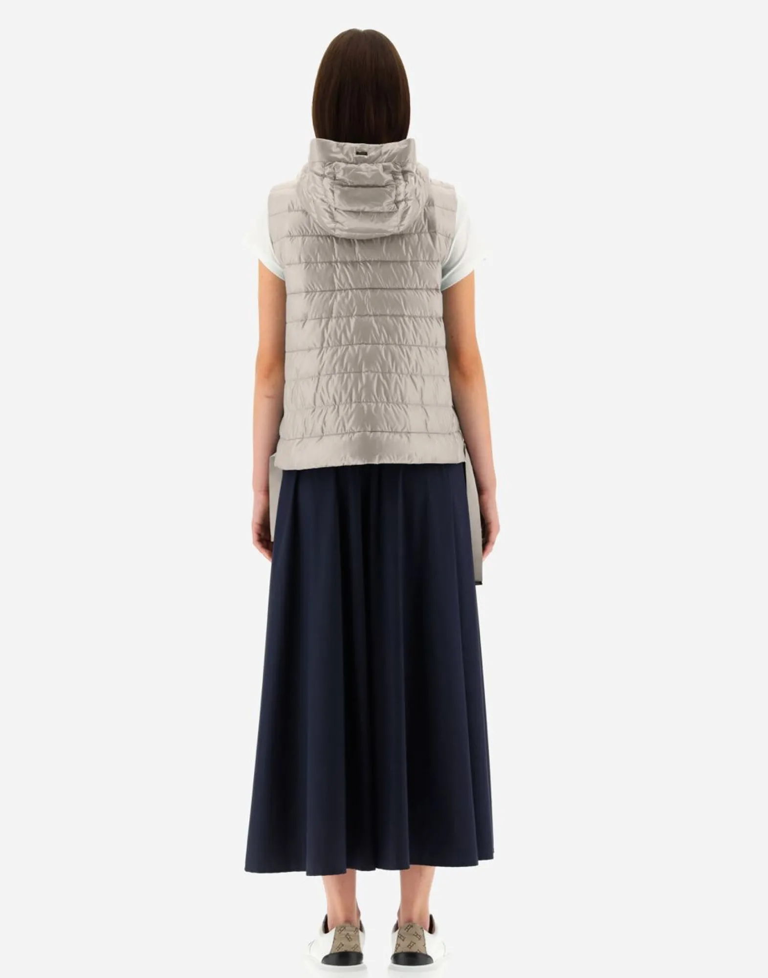 Herno Hooded Waistcoat In Nylon Ultralight
