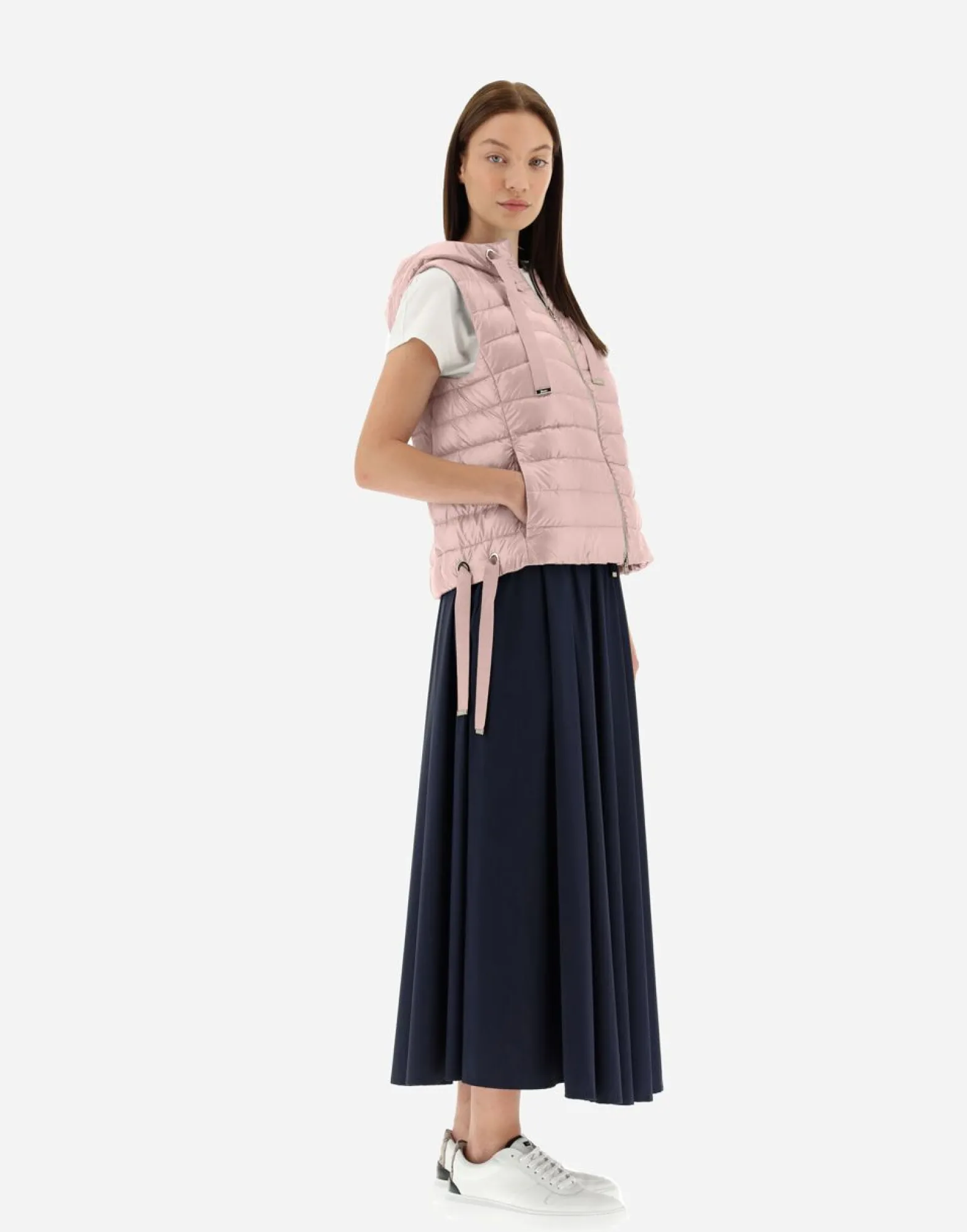 Herno Hooded Waistcoat In Nylon Ultralight