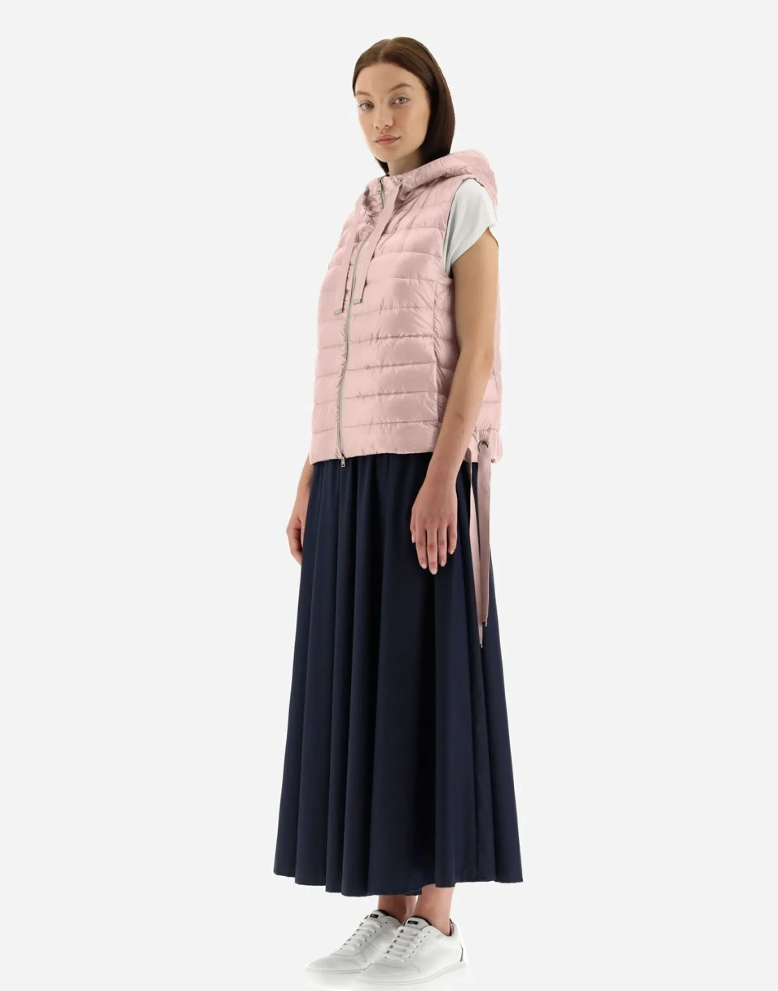 Herno Hooded Waistcoat In Nylon Ultralight