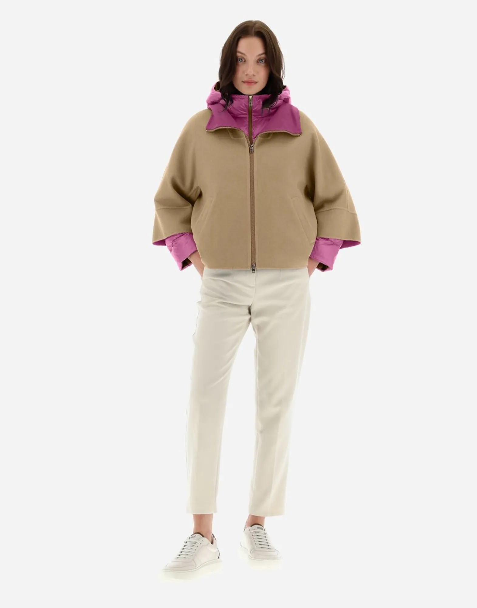Herno 2-In-1 Double Wool And Reversible Nylon Ultralight Jacket