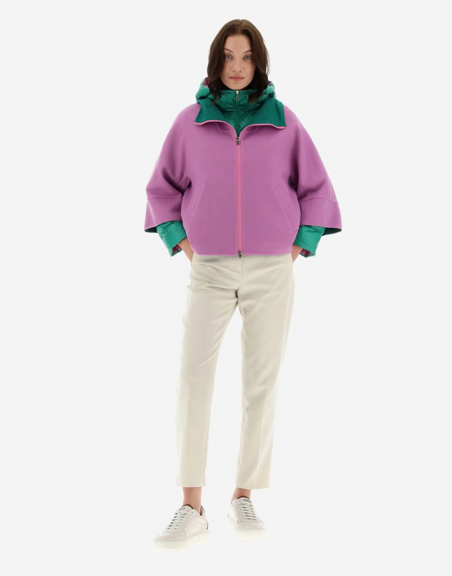 Herno 2-In-1 Double Wool And Reversible Nylon Ultralight Jacket