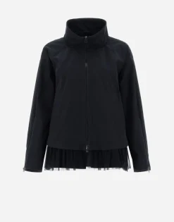 Herno Jacket In Compact Nylon & Tulle