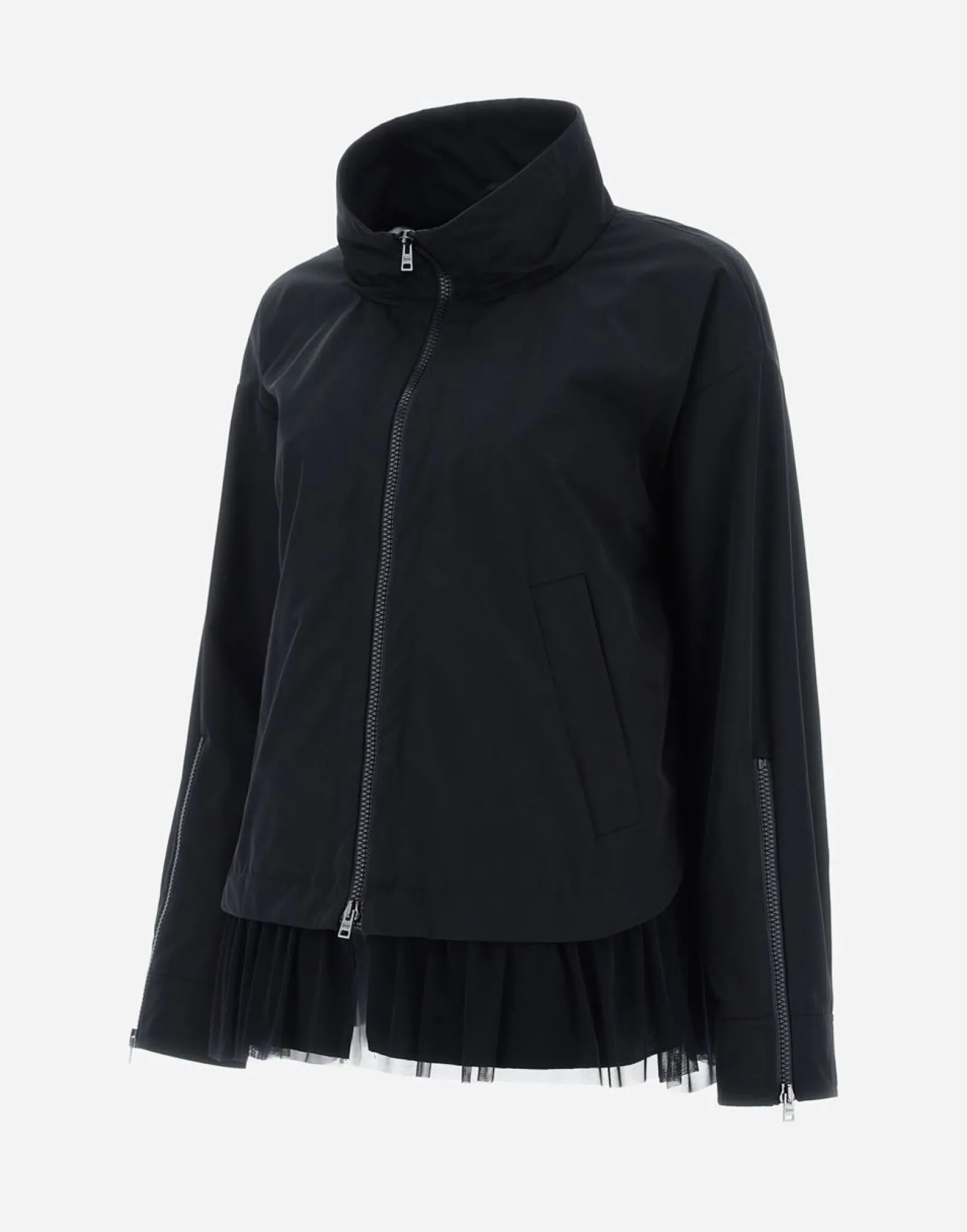 Herno Jacket In Compact Nylon & Tulle
