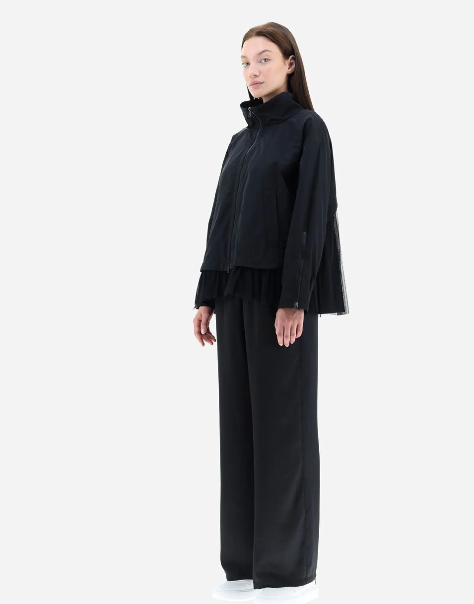 Herno Jacket In Compact Nylon & Tulle