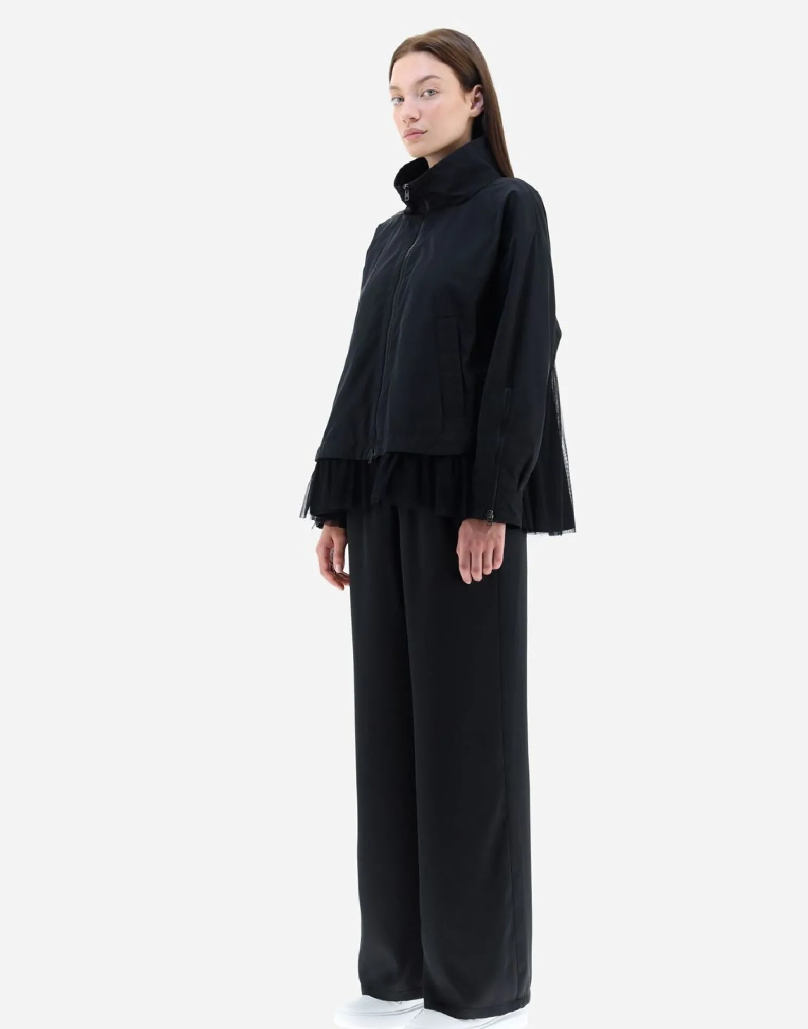 Herno Jacket In Compact Nylon & Tulle