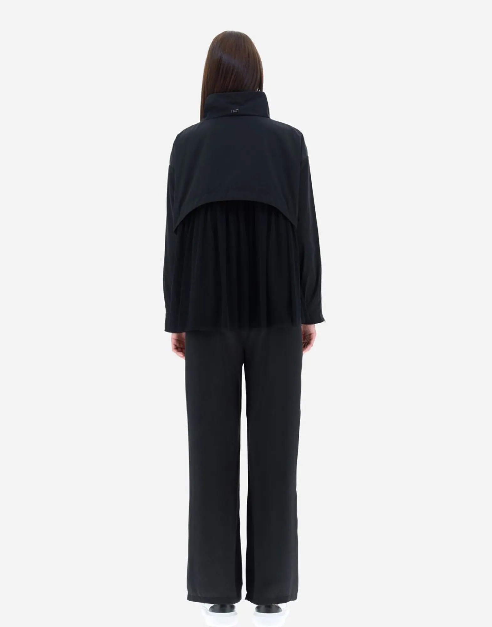 Herno Jacket In Compact Nylon & Tulle