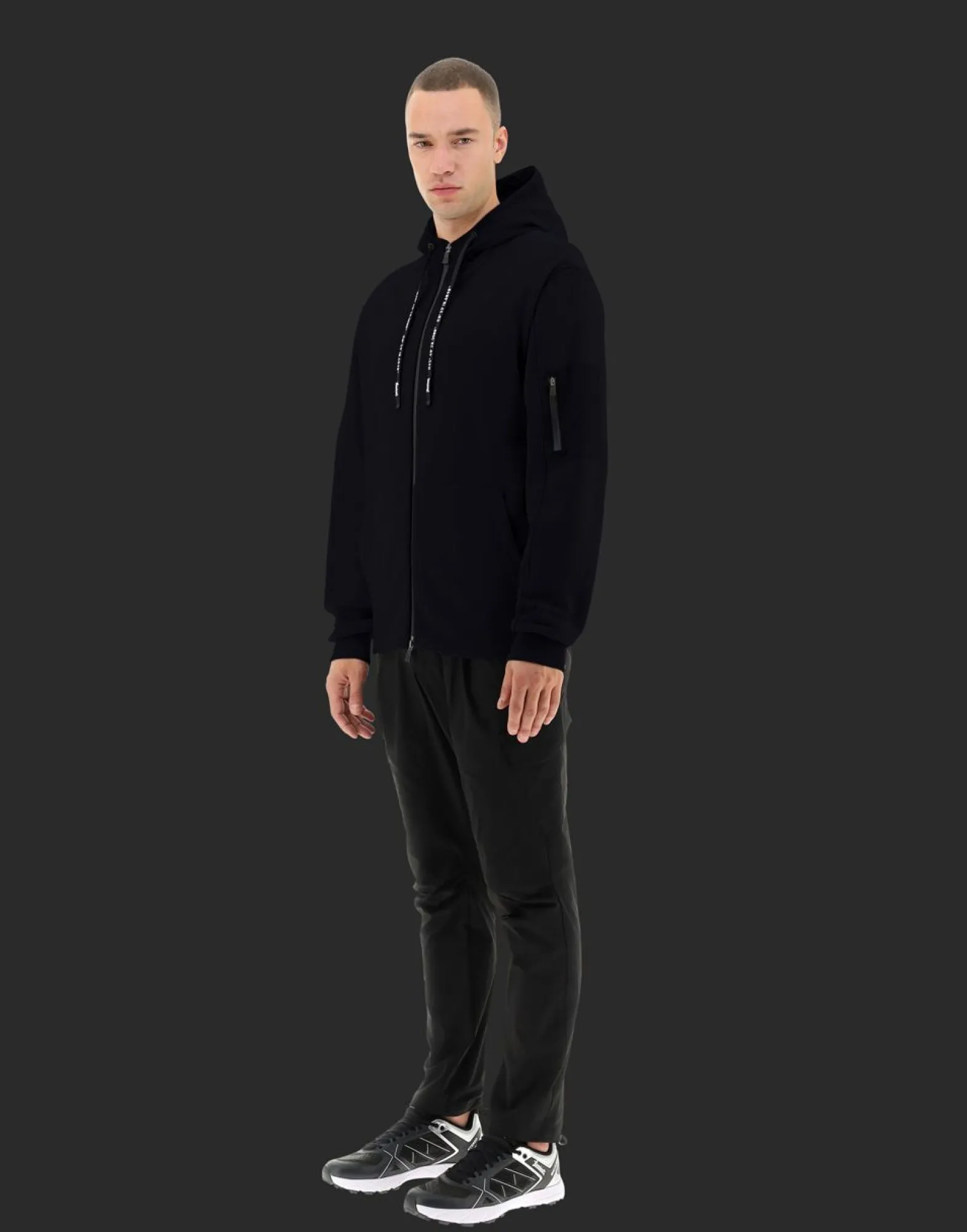 Herno Laminar Bomber Jacket In Cotton Sweater And Light Opalescent Fabric