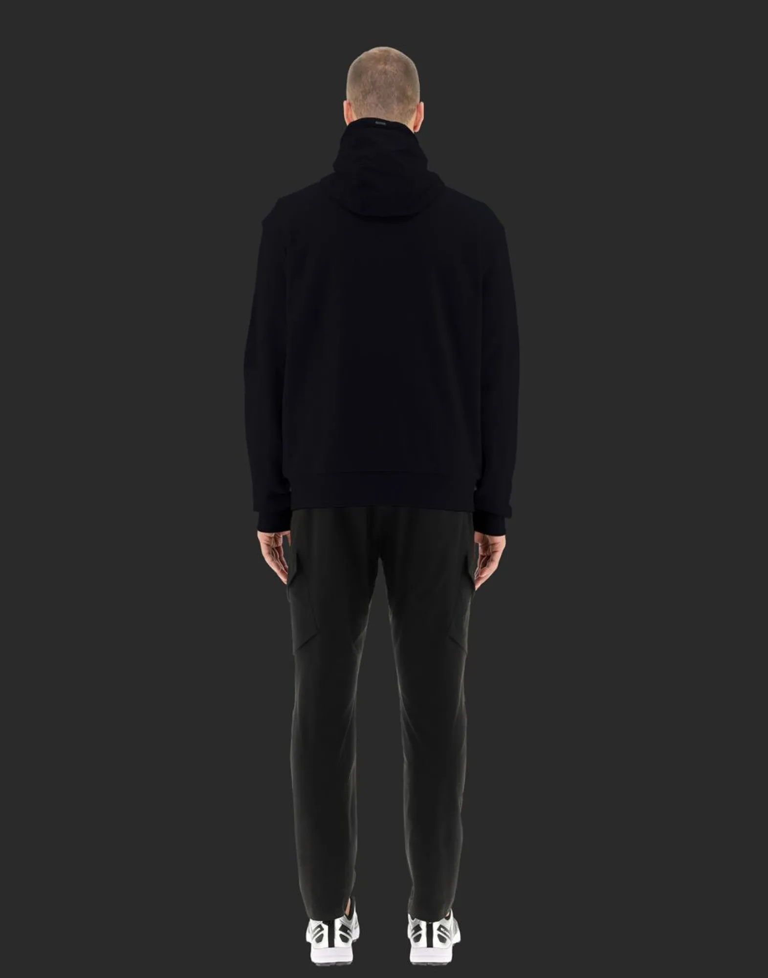 Herno Laminar Bomber Jacket In Cotton Sweater And Light Opalescent Fabric