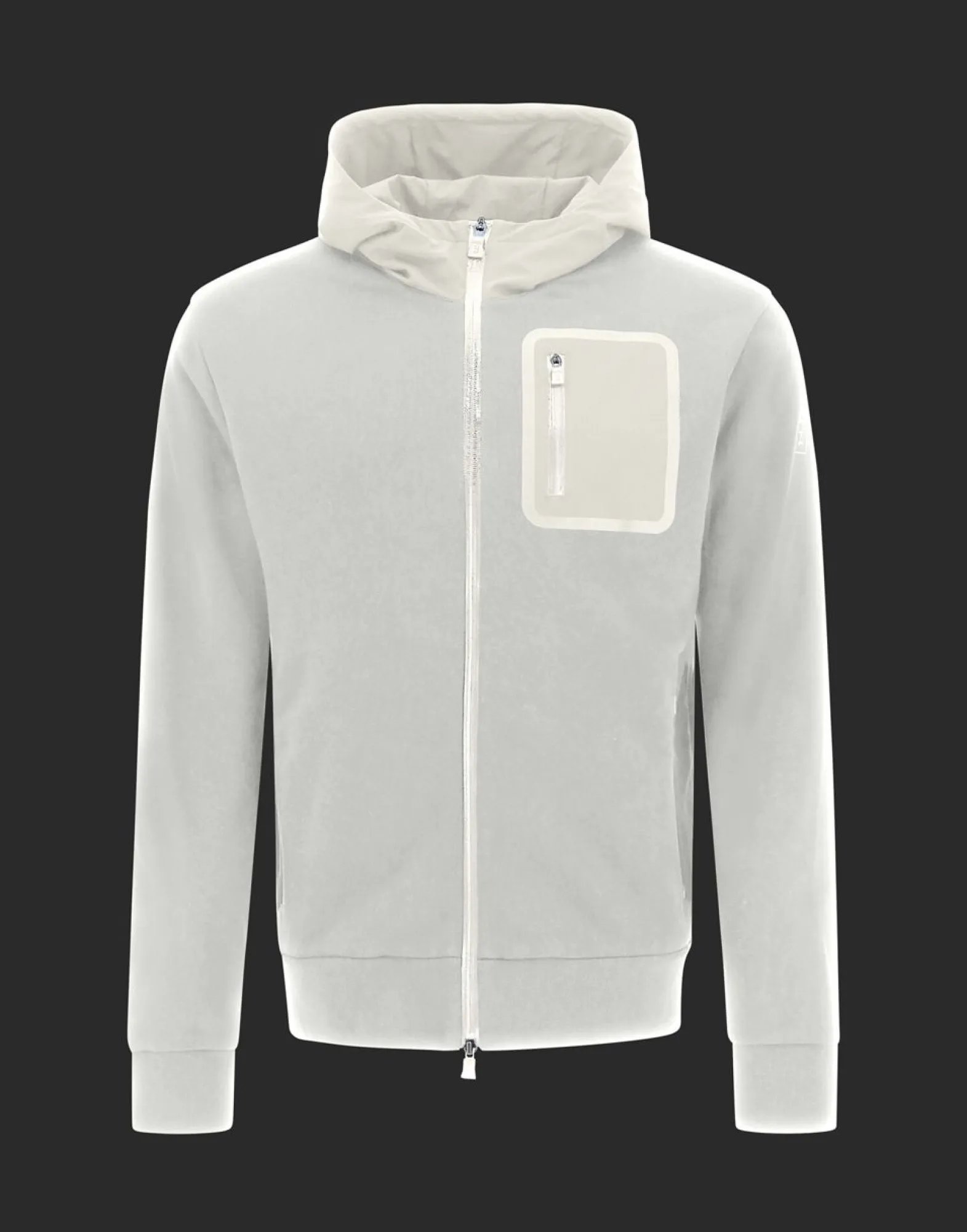 Herno Laminar Bomber Jacket In Cotton Sweater With Nylon Details