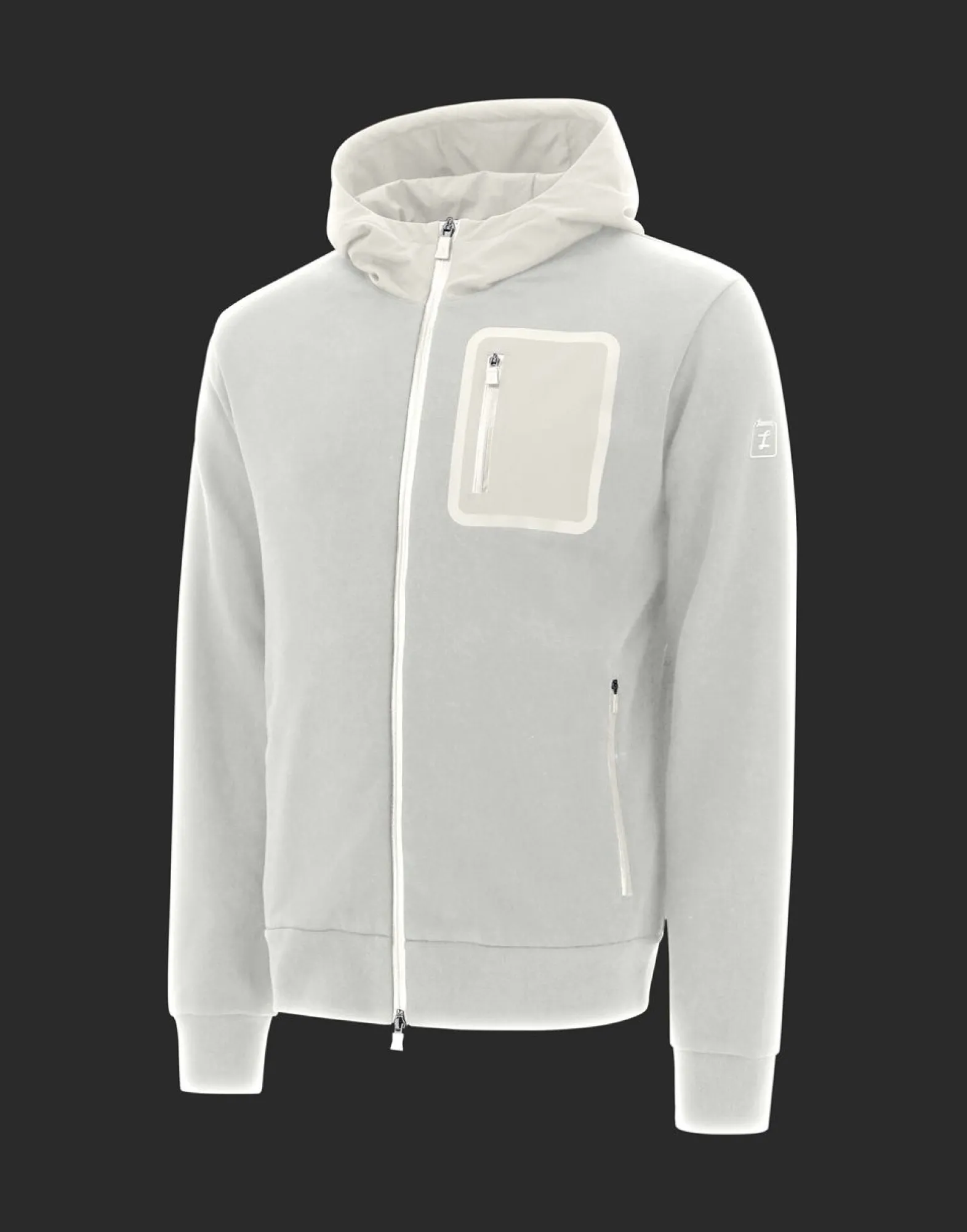 Herno Laminar Bomber Jacket In Cotton Sweater With Nylon Details