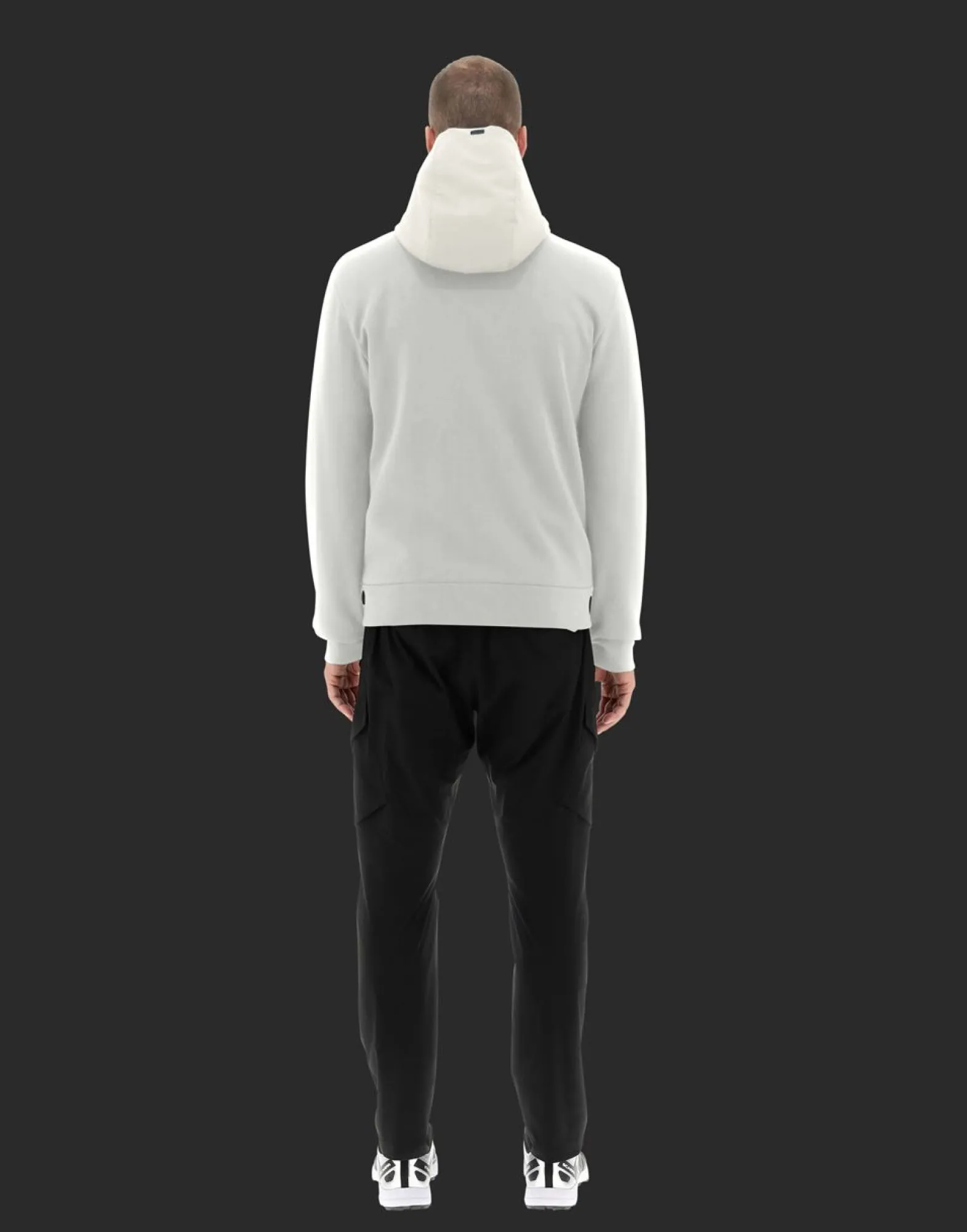 Herno Laminar Bomber Jacket In Cotton Sweater With Nylon Details