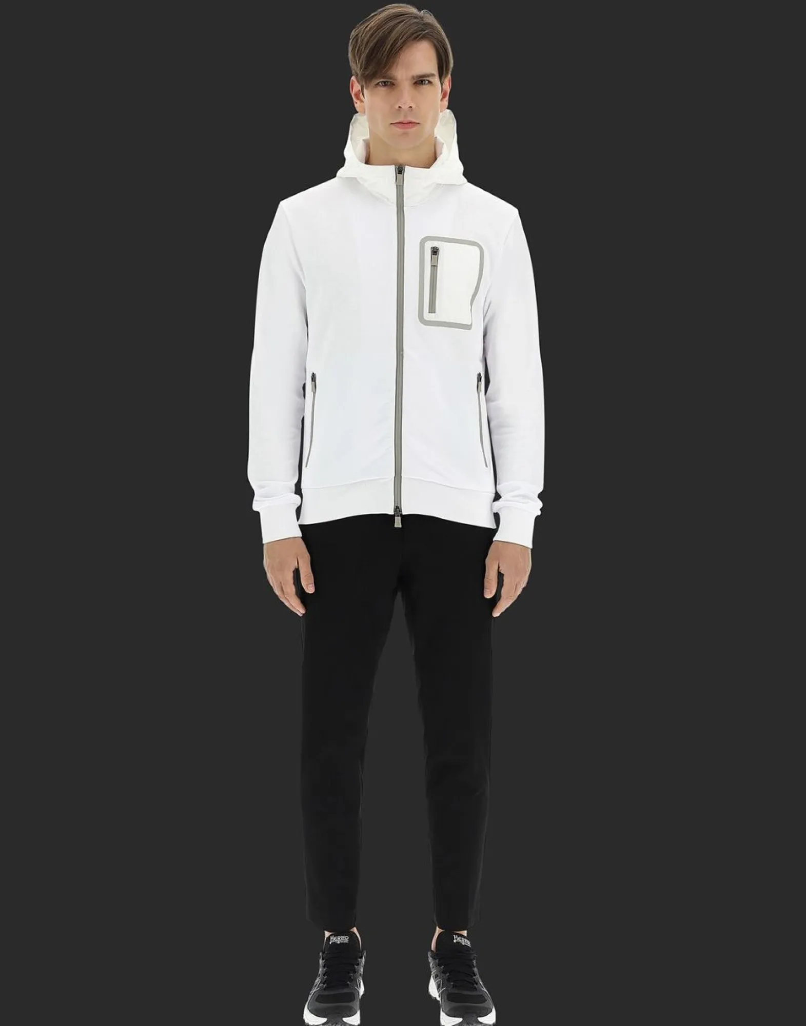 Herno Laminar Cotton Sweater Bomber