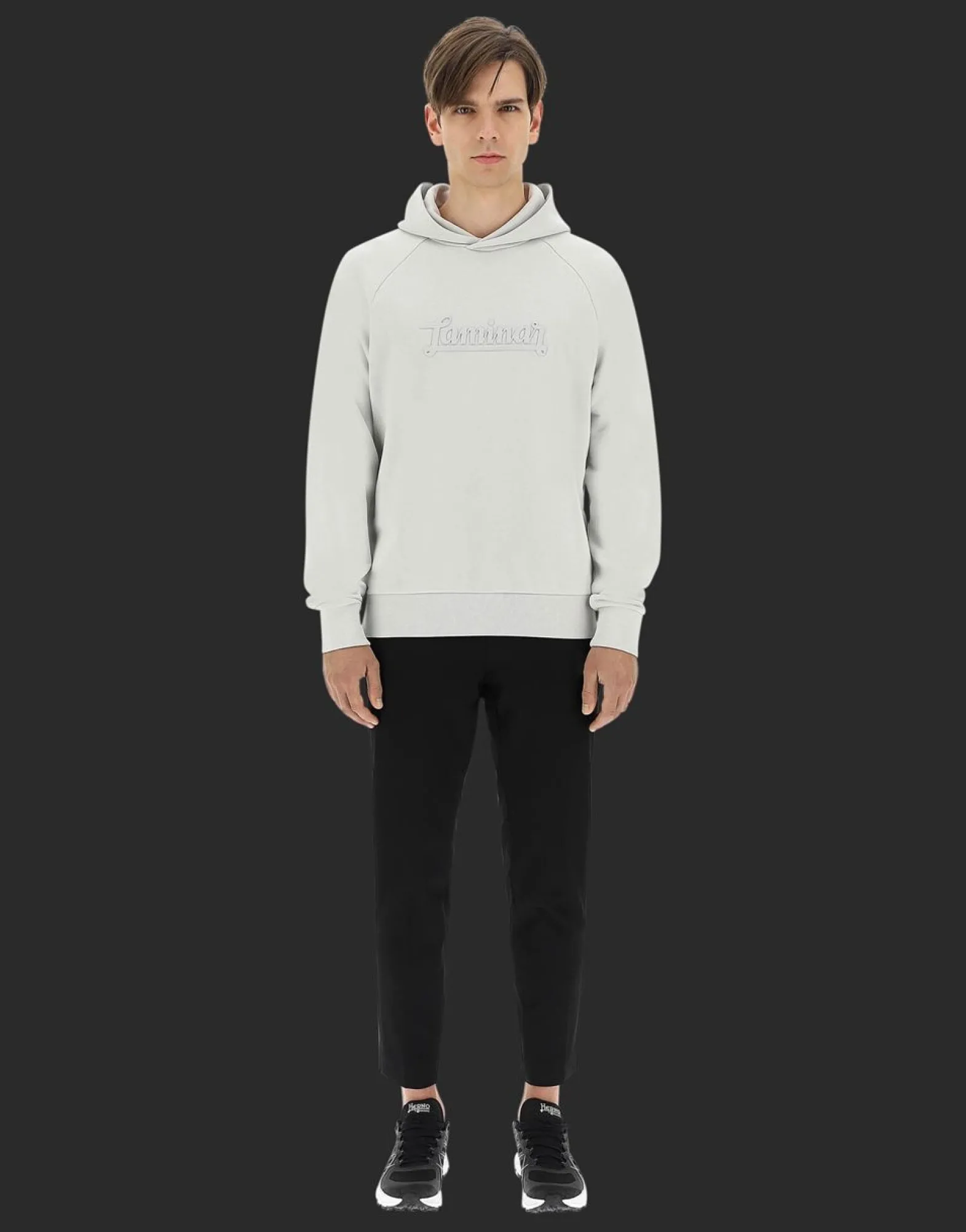Herno Laminar Cotton Sweater Hoodie With Logo