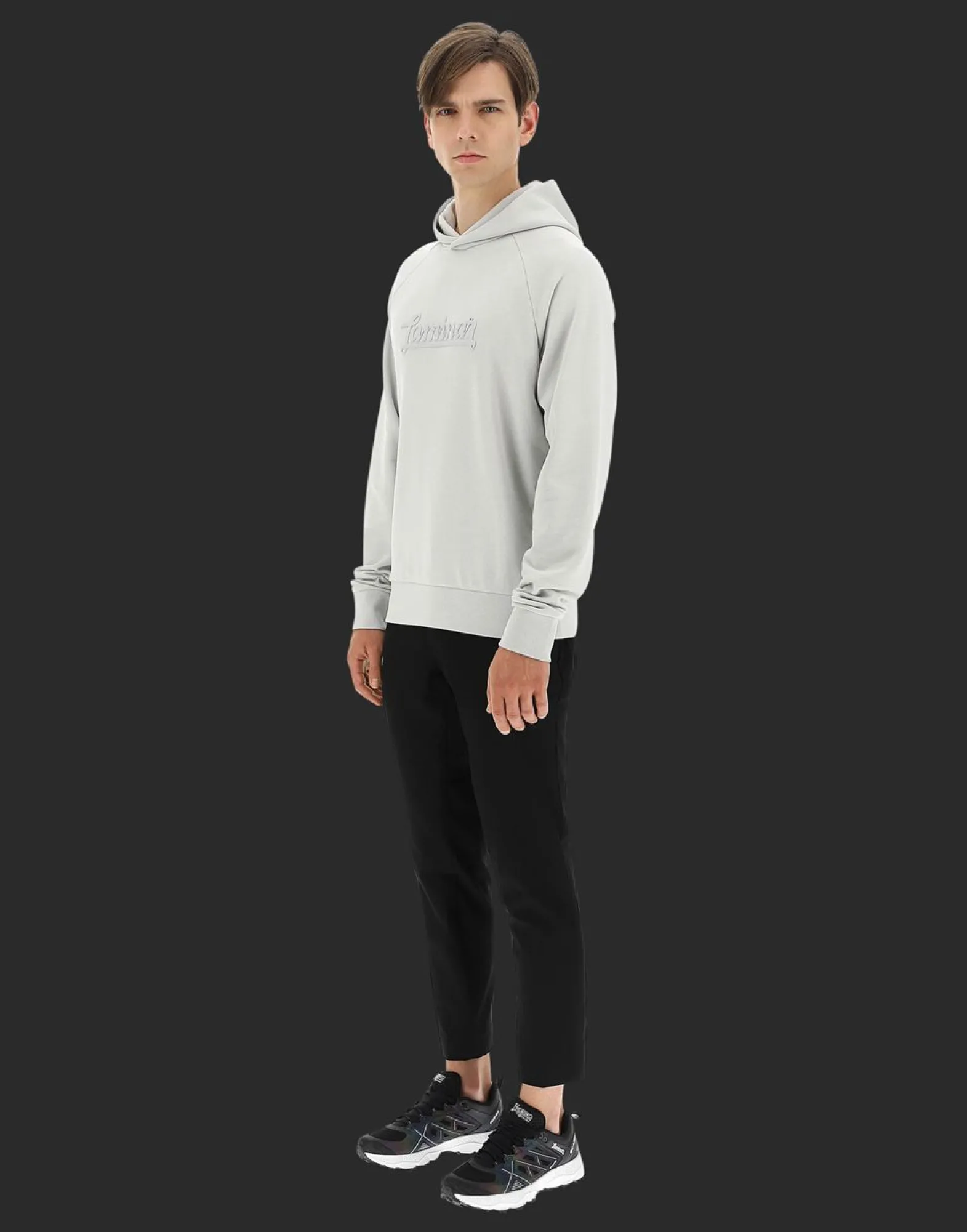 Herno Laminar Cotton Sweater Hoodie With Logo