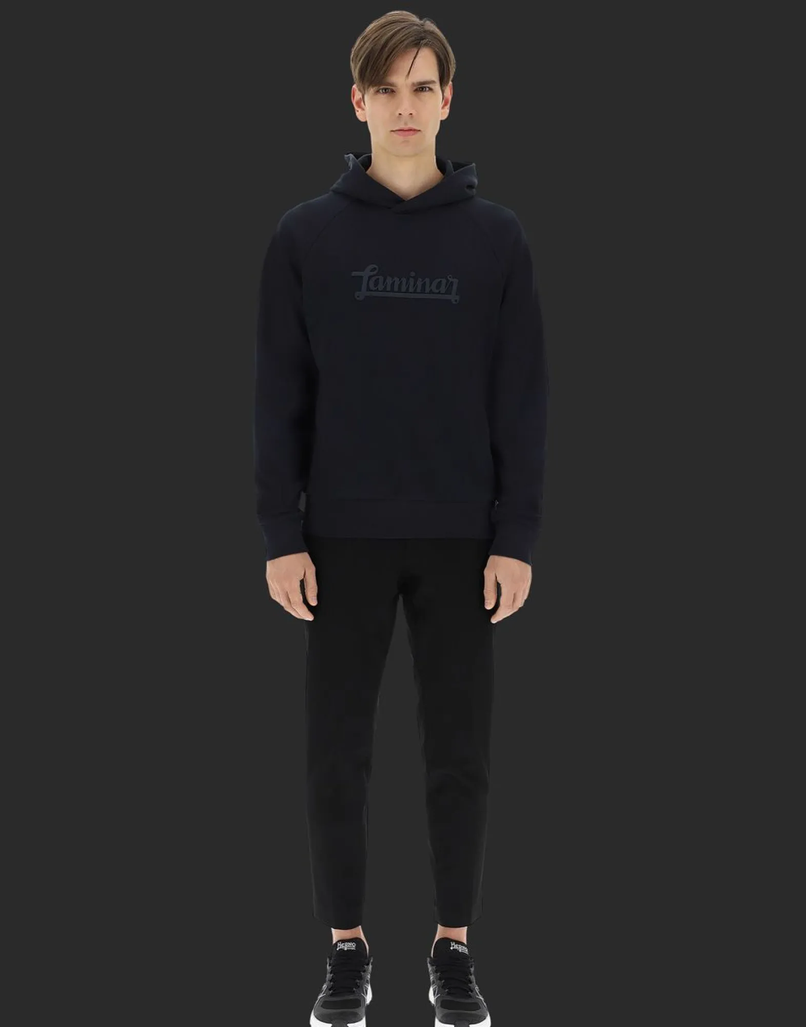 Herno Laminar Cotton Sweater Hoodie With Logo