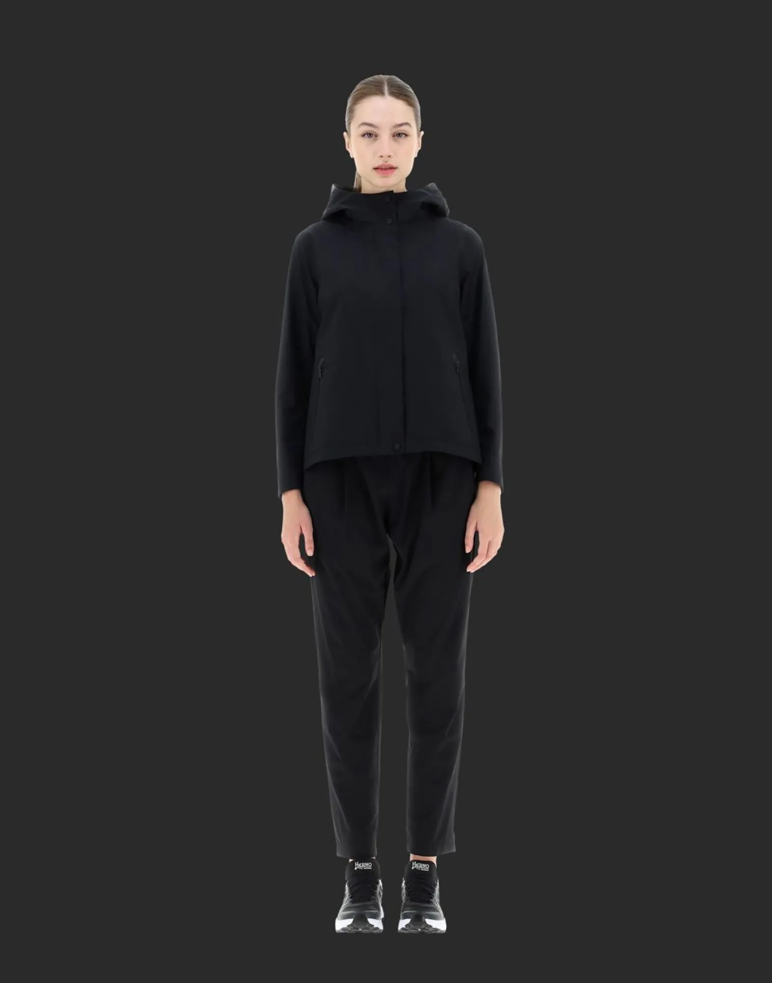 Herno Laminar Hooded Cape In Gore-Tex Paclite® Shell