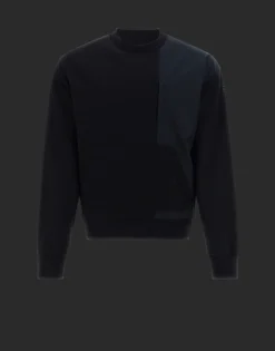 Herno Laminar Sweatshirt In Cotton Sweater With Nylon Details