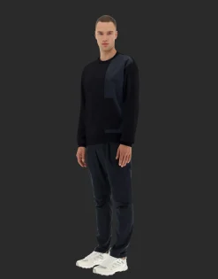 Herno Laminar Sweatshirt In Cotton Sweater With Nylon Details