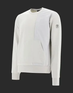 Herno Laminar Sweatshirt In Cotton Sweater With Nylon Details