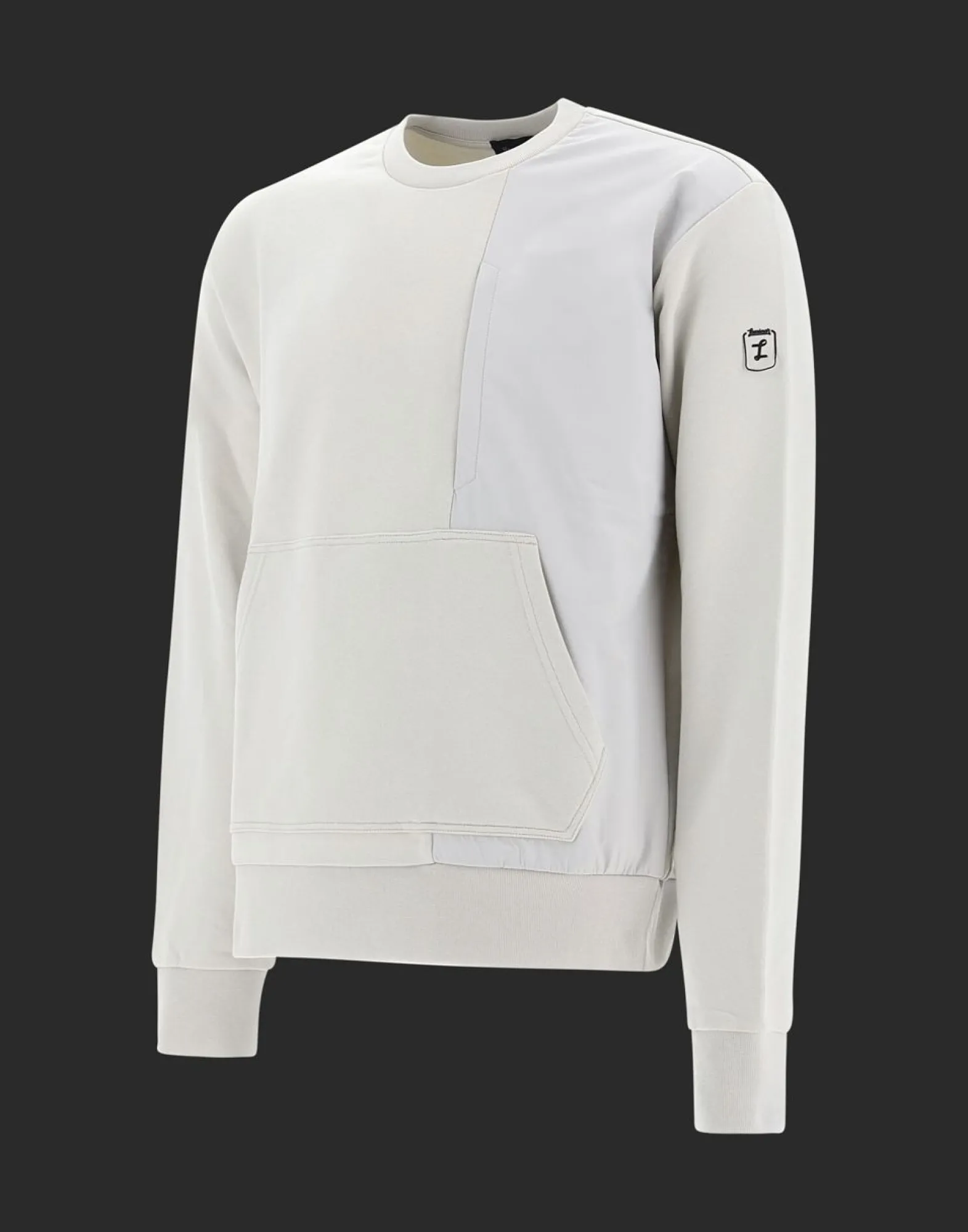 Herno Laminar Sweatshirt In Cotton Sweater With Nylon Details