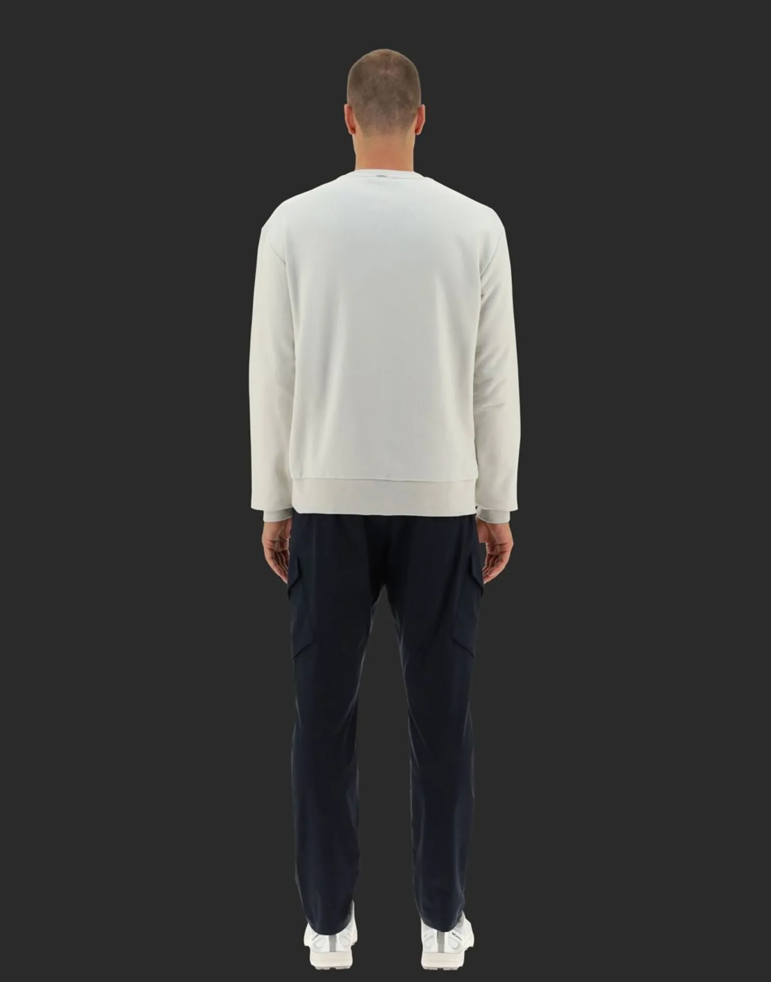 Herno Laminar Sweatshirt In Cotton Sweater With Nylon Details