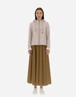 Herno Nylon Ultralight Bomber With Lurex Sweater