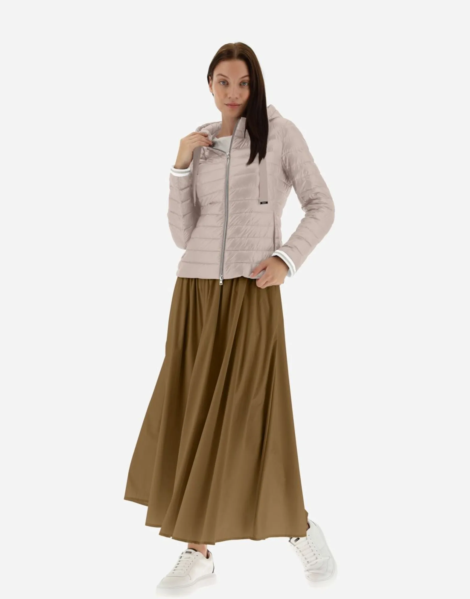 Herno Nylon Ultralight Bomber With Lurex Sweater