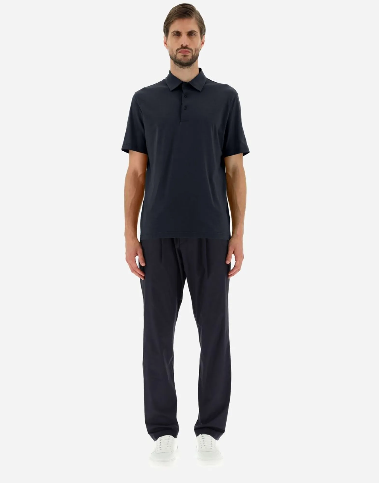 Herno Polo Shirt In Crepe Jersey