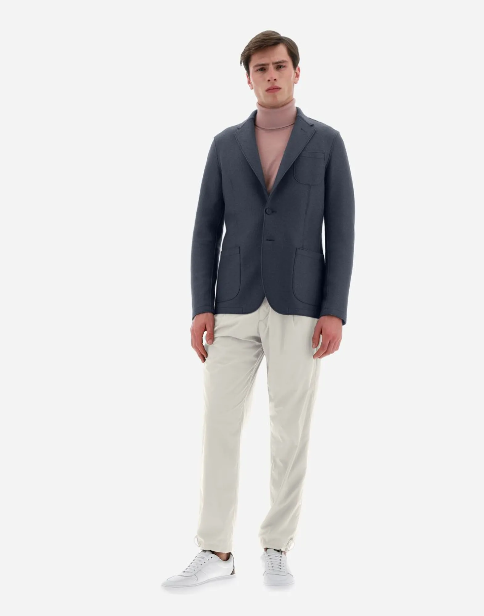 Herno Resort Blazer In Light Boiled Wool
