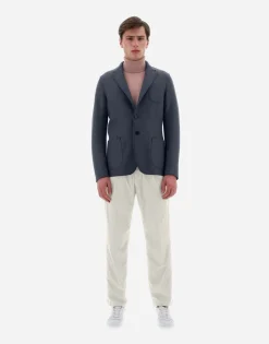 Herno Resort Blazer In Light Boiled Wool