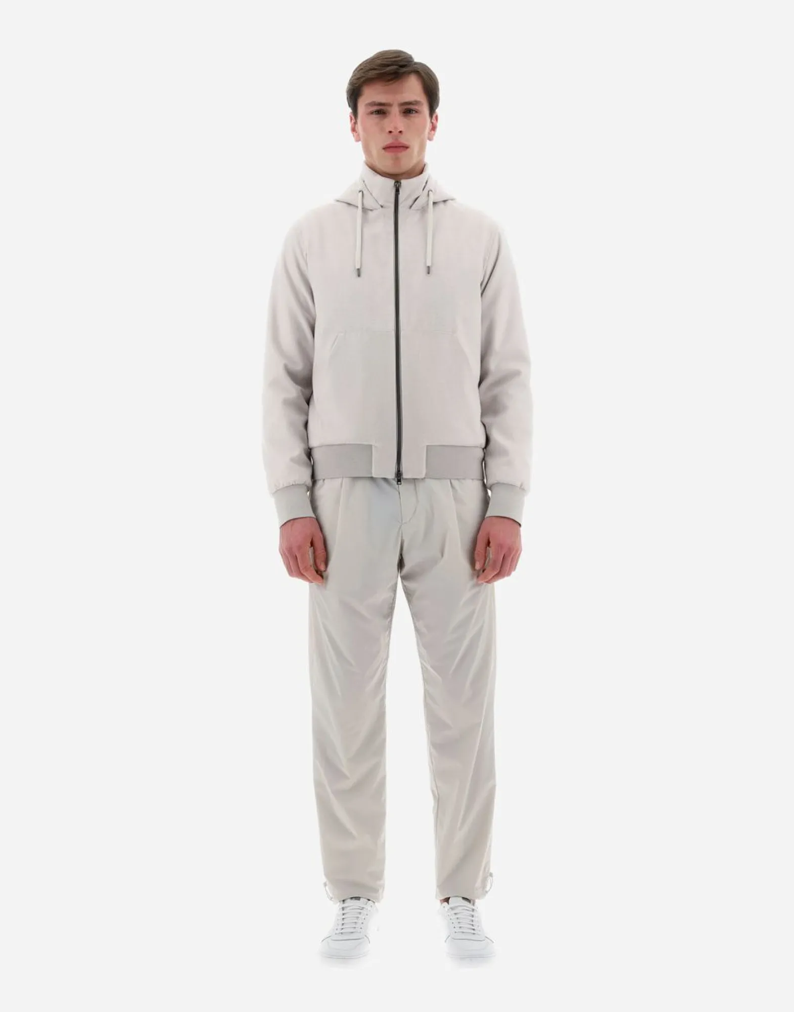 Herno Resort Bomber Jacket In Cashmere & Silk