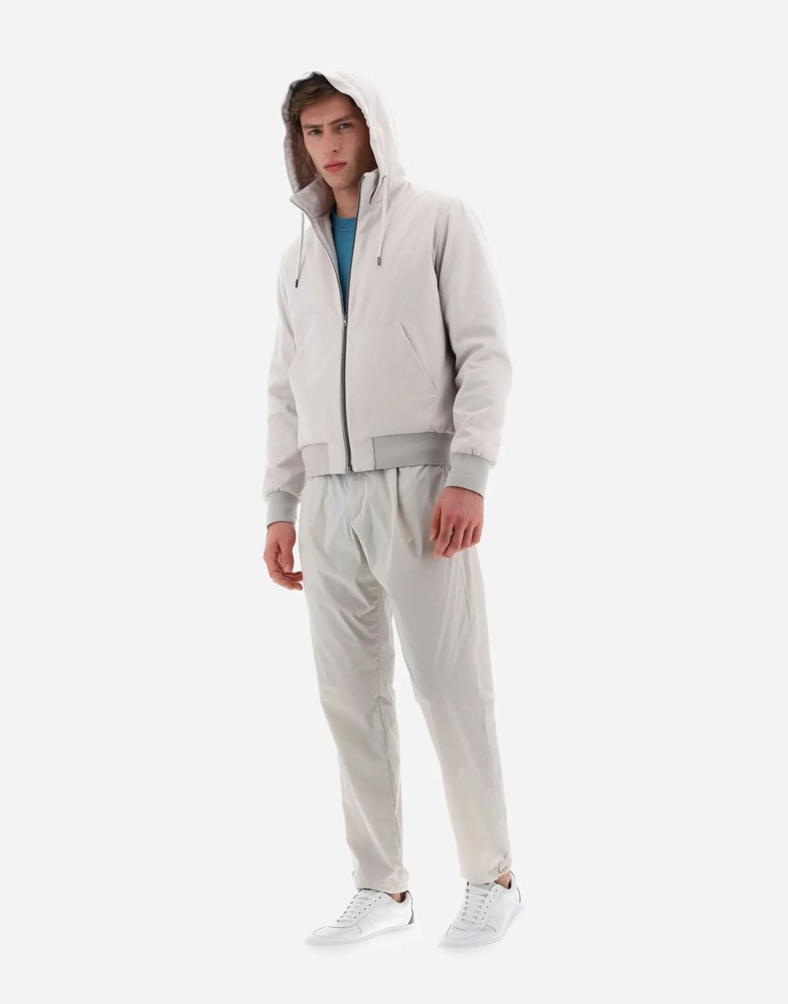 Herno Resort Bomber Jacket In Cashmere & Silk