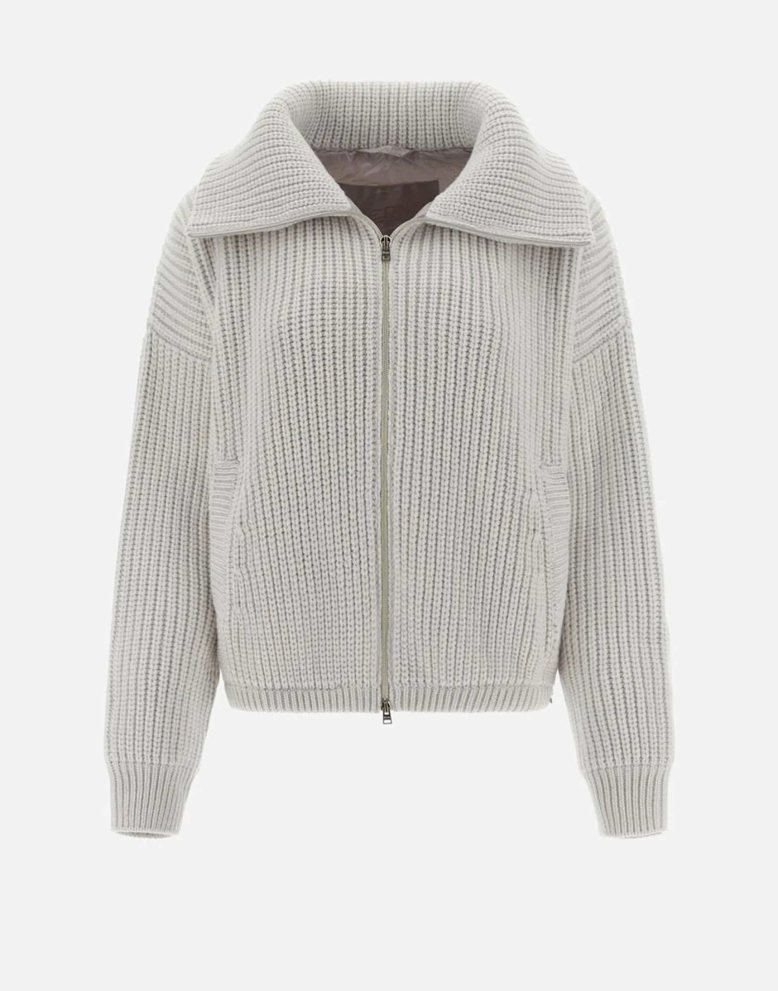 Herno Resort Bomber Jacket In Eternity Brioche Knit
