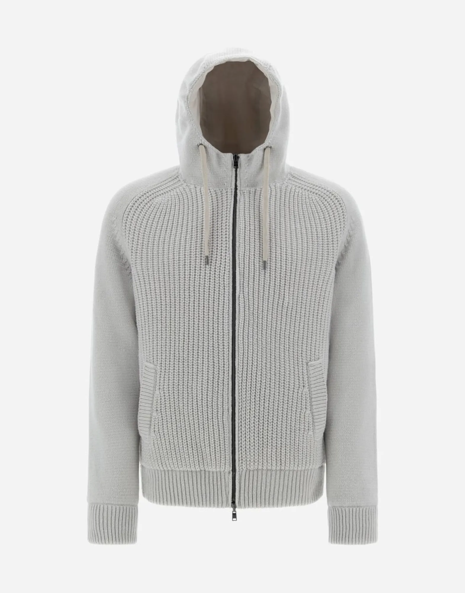 Herno Resort Bomber Jacket In Infinity Mix Knit & Rev Ponente