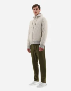 Herno Resort Bomber Jacket In Infinity Mix Knit & Rev Ponente