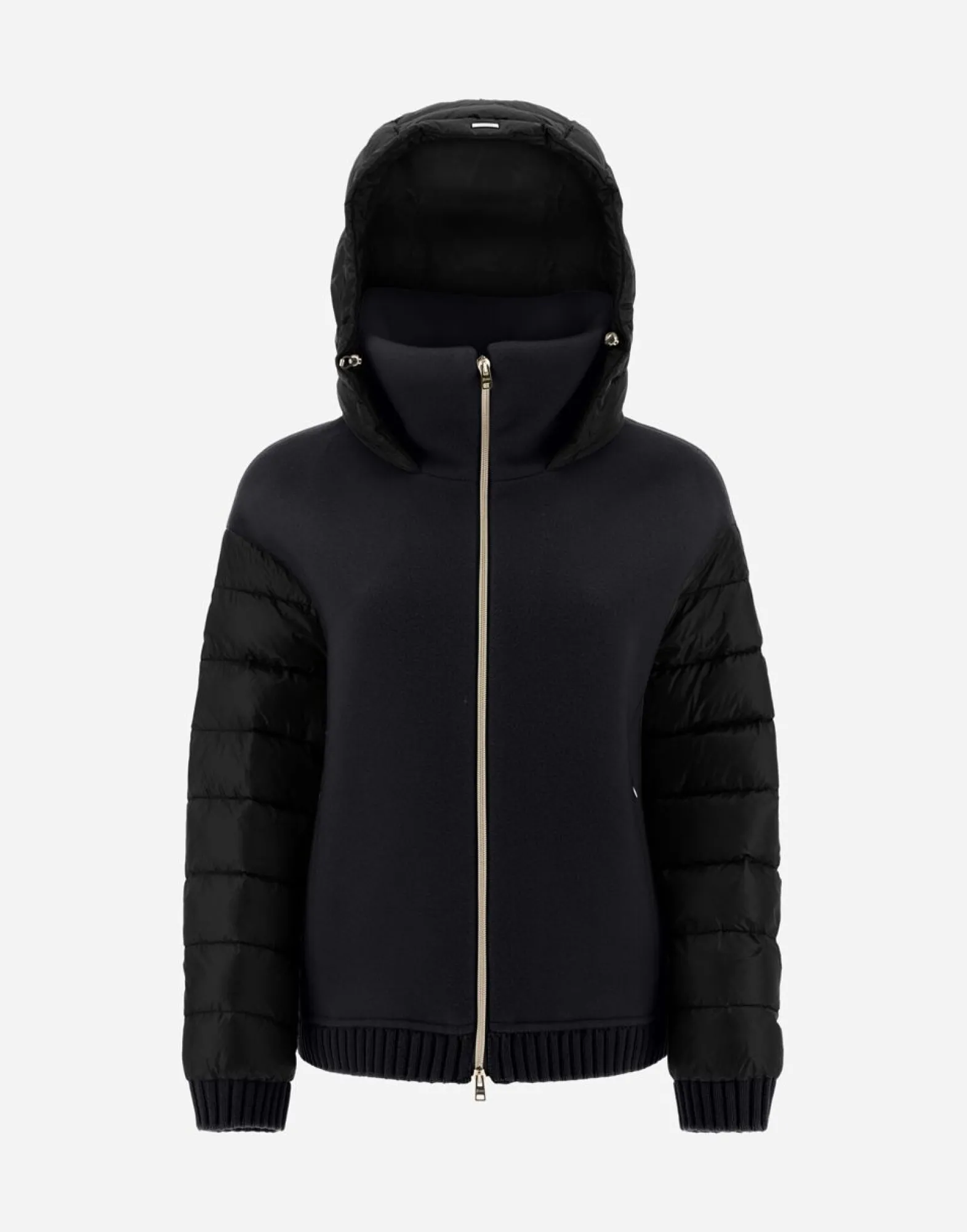 Herno Resort Bomber Jacket In Modern Double & Nylon Ultralight
