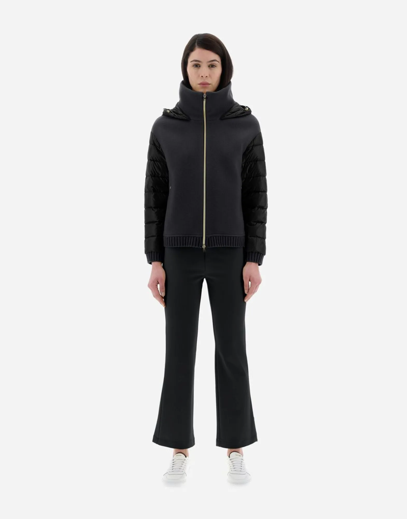 Herno Resort Bomber Jacket In Modern Double & Nylon Ultralight