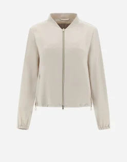 Herno Resort Bomber Jacket In Satin Effect