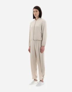 Herno Resort Bomber Jacket In Satin Effect