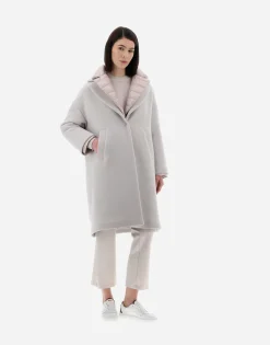 Herno Resort Coat In Modern Double & Nylon Ultralight