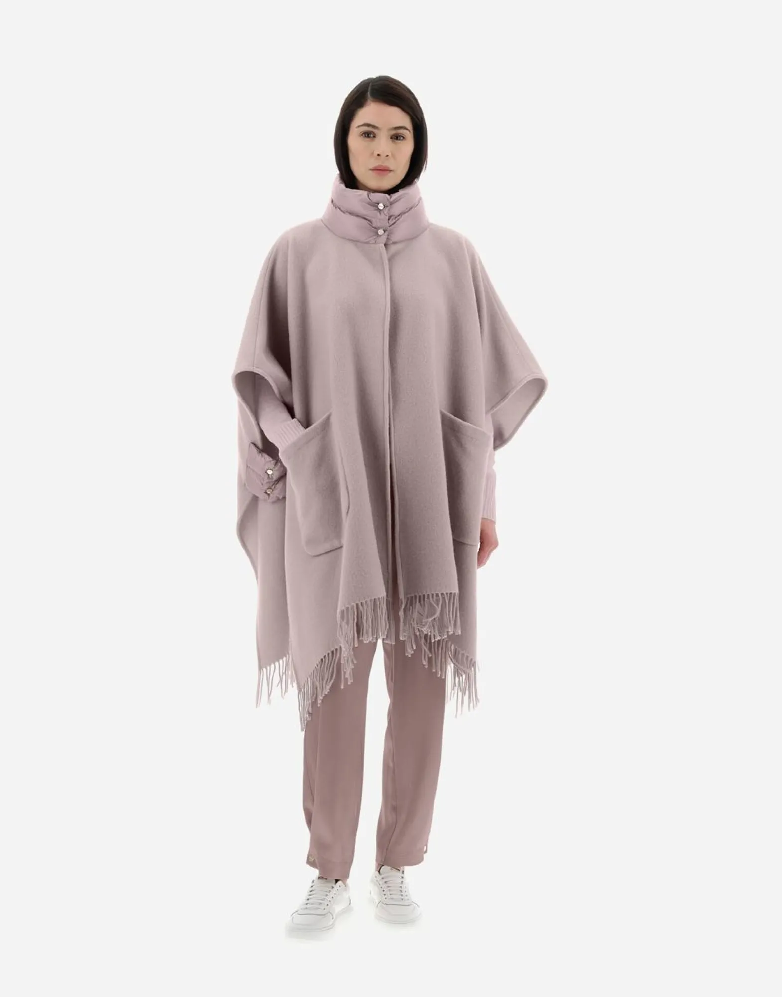Herno Resort Poncho In Warmy & Nylon Ultralight