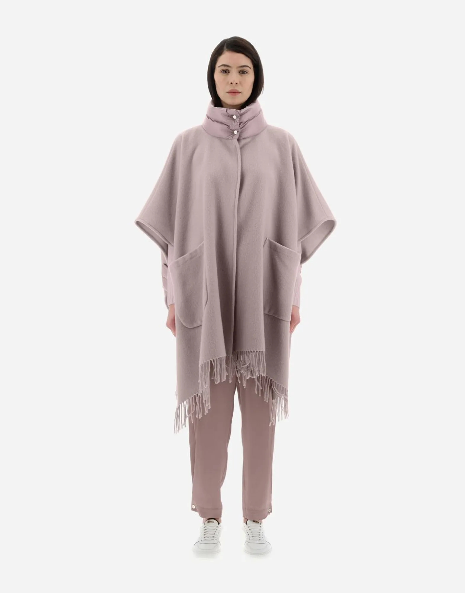 Herno Resort Poncho In Warmy & Nylon Ultralight